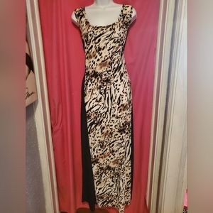 Calvin Klein Animal Print Maxi Dress